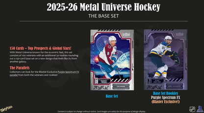 2025-26 Upper Deck Skybox Metal Universe Cartes Hockey NHL Blaster Box