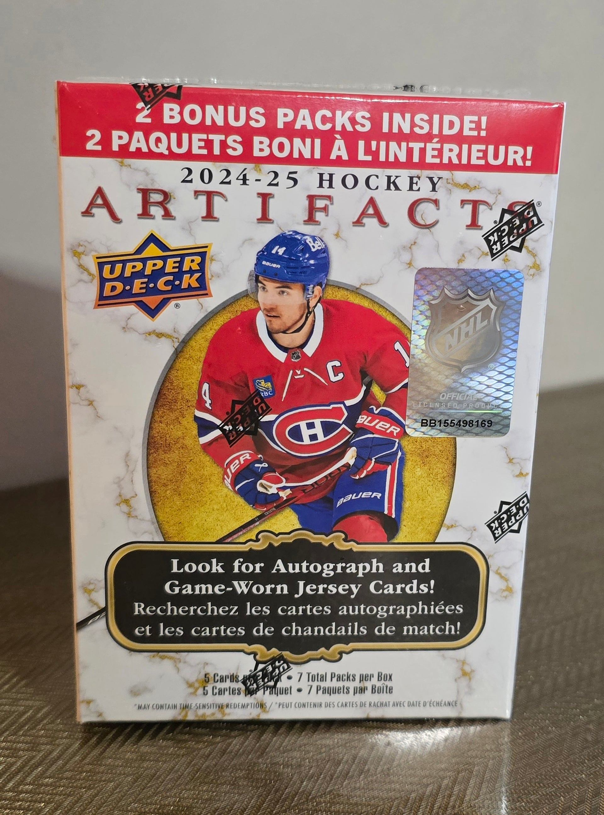 2024-25 Upper Deck Artifacts Cartes Hockey NHL 7-Pack Blaster Box