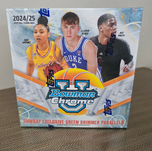 2024-25 Bowman University Chrome Cartes Basketball NBA Méga Box