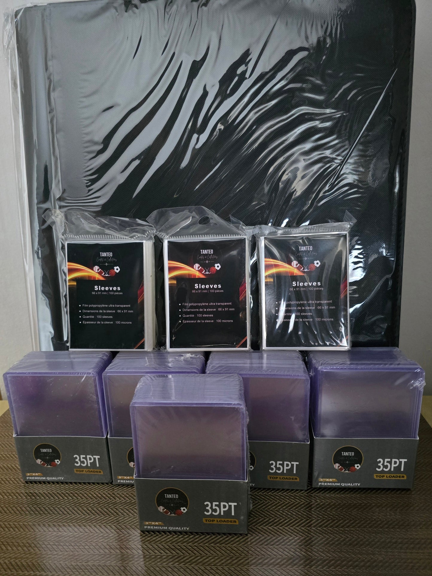 Lot Classeur Toploaders + Sleeves 100 x 3 + Toploaders 25 x 5