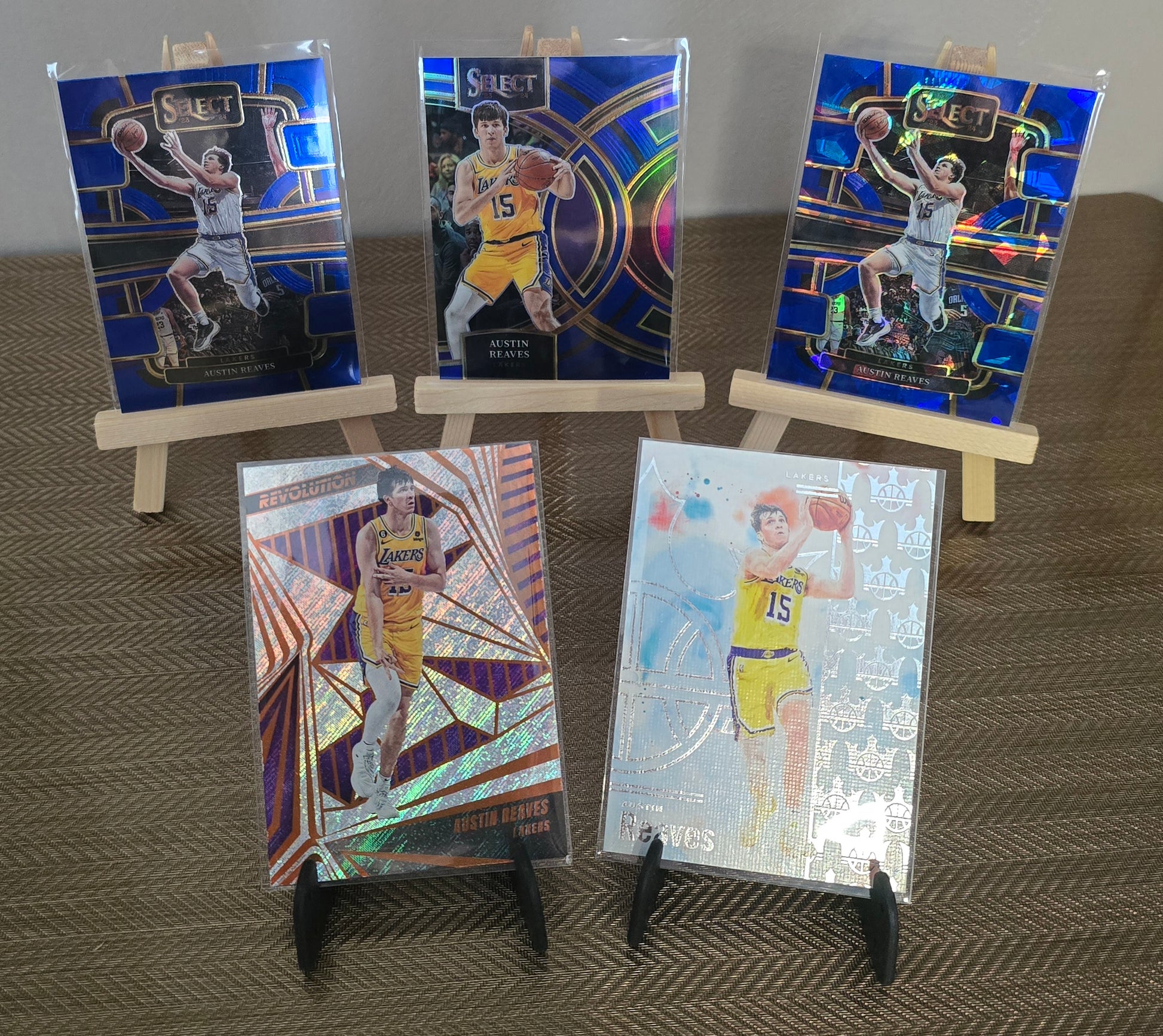 Lot 5 Cartes collection sport Basketball NBA AUSTIN REAVES