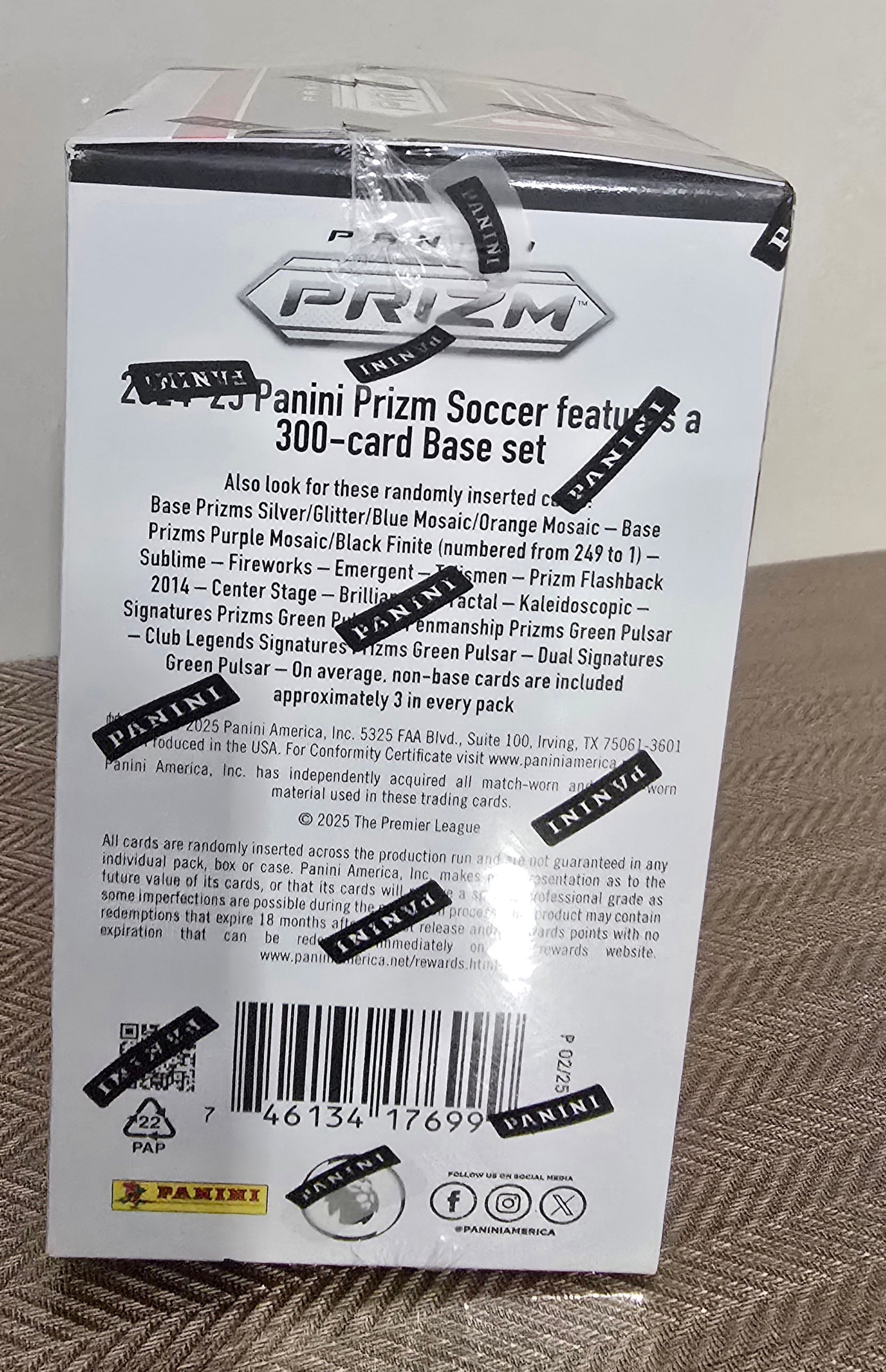 2024-25 Panini PRIZM Premier League EPL Cartes Soccer Hobby Blaster Box Panini