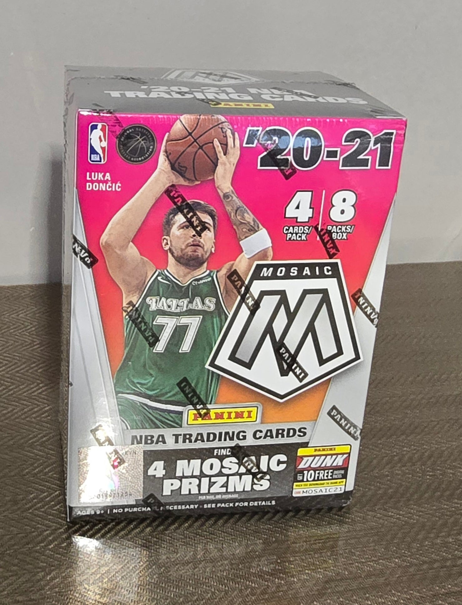 2020-21 Panini Mosaic Cartes Basketball NBA Blaster Box ( Orange Fluorescent Prizms) Panini