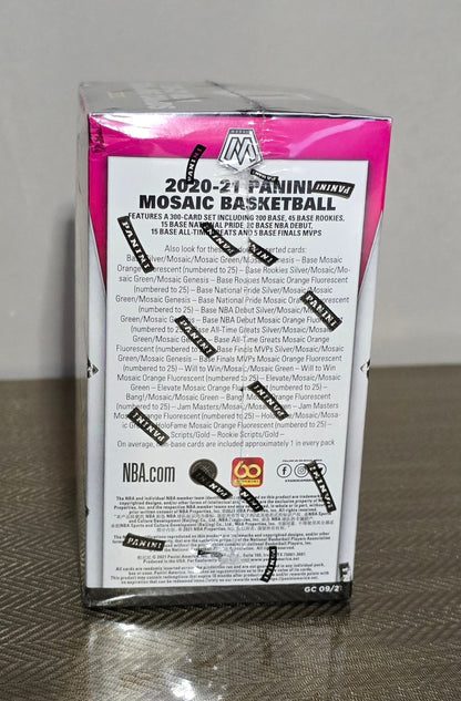 2020-21 Panini Mosaic Cartes Basketball NBA Blaster Box ( Orange Fluorescent Prizms) Panini