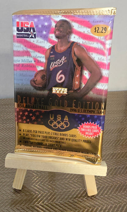 1996-97 Upper Deck Deluxe Gold Edition Olympics USA Cartes Basketball NBA Retail Pack