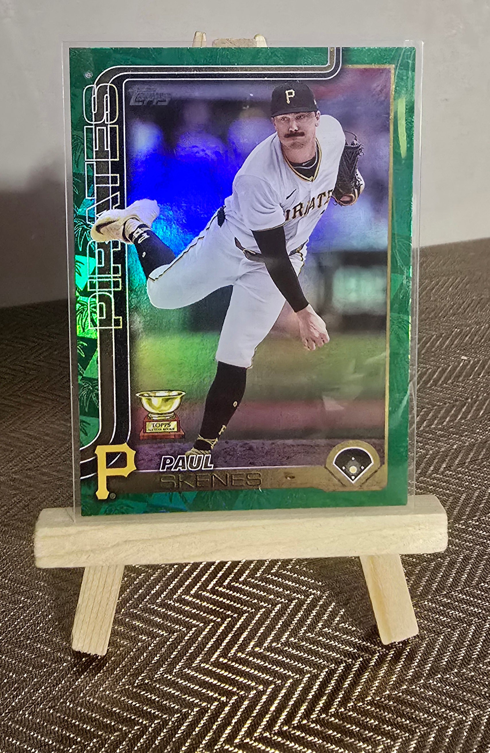 Carte collection Paul Skenes Baseball Topps Series One 2025 Green Foil Board 25/99