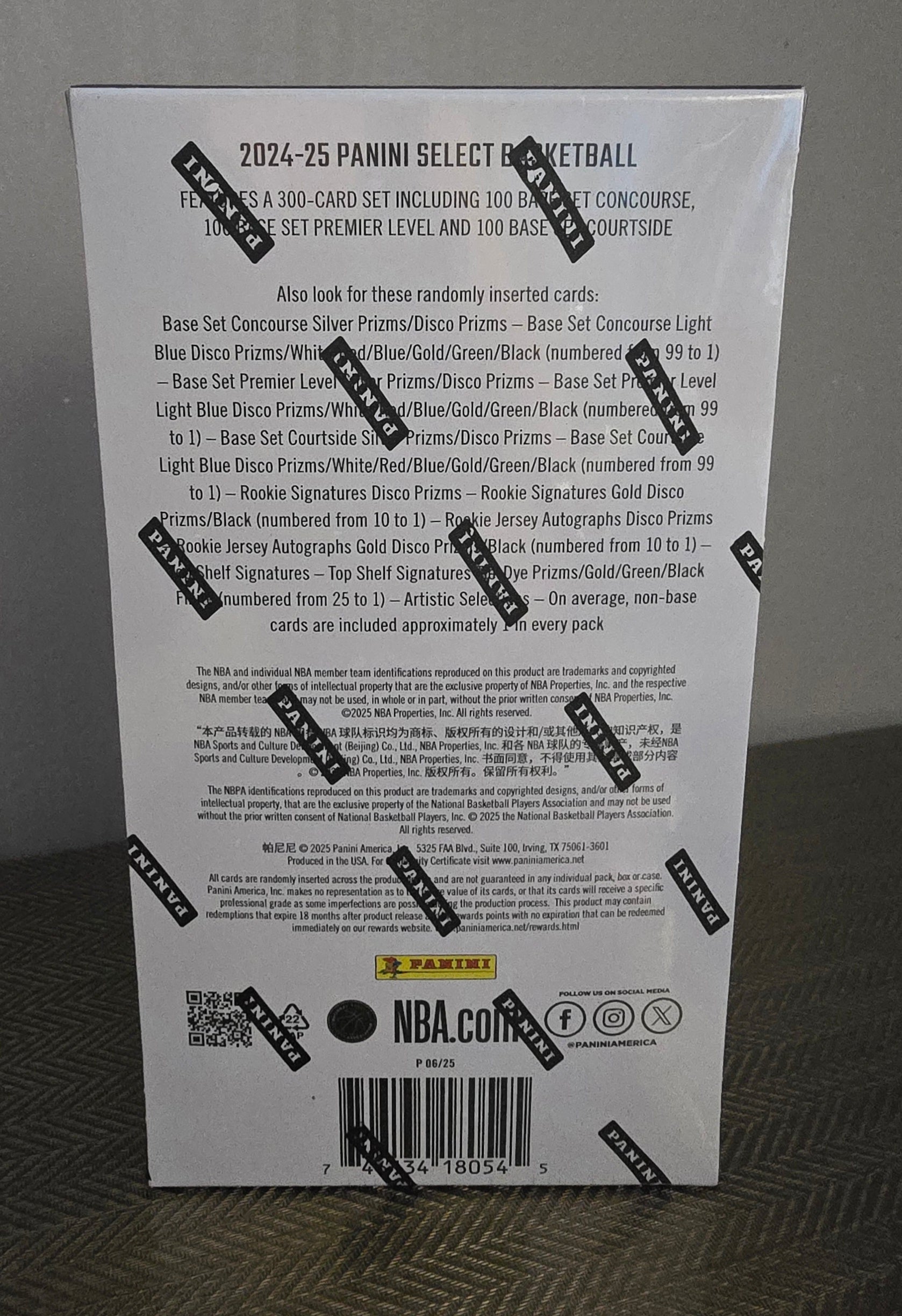 2024-25 Panini Select Cartes Basketball NBA Hobby H2 Box
