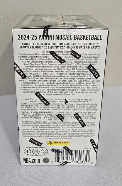 2024-25 Panini Mosaic Cartes Basketball NBA Blaster Box