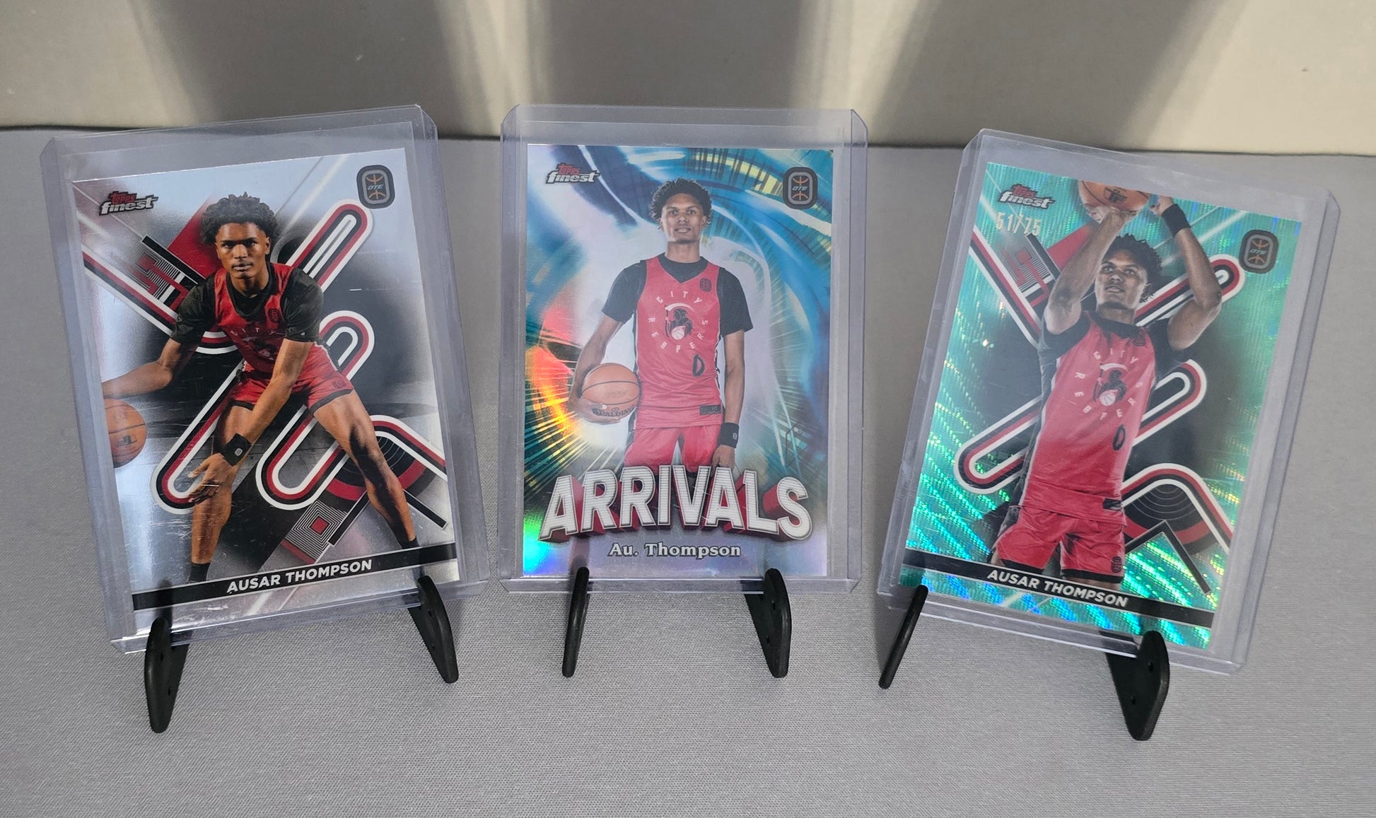 Lot 3 Cartes collection sport Basketball NBA AUSAR THOMPSON (dont une 51/75)