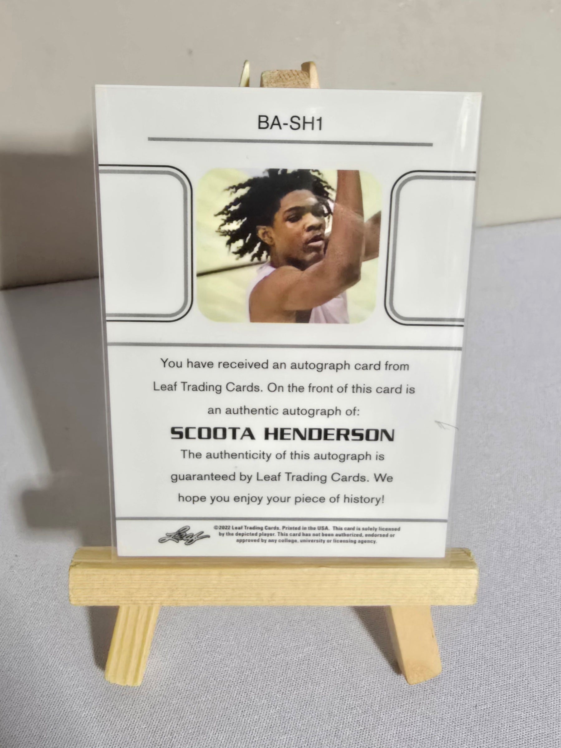 Carte Collection Autographe Basketball NBA SCOOTA HENDERSON 87/99