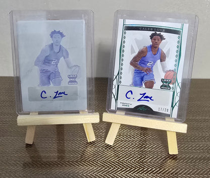 Lot 2 cartes autographes collection sport Basketball NBA CALEB LOVE