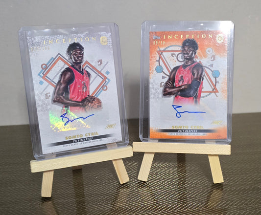 Lot 2 cartes autographes numérotées collection sport Basketball NBA SOMTO CYRIL