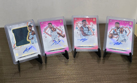 Lot 4 cartes autographes numérotées collection sport Basketball NBA BRYSON TILLER