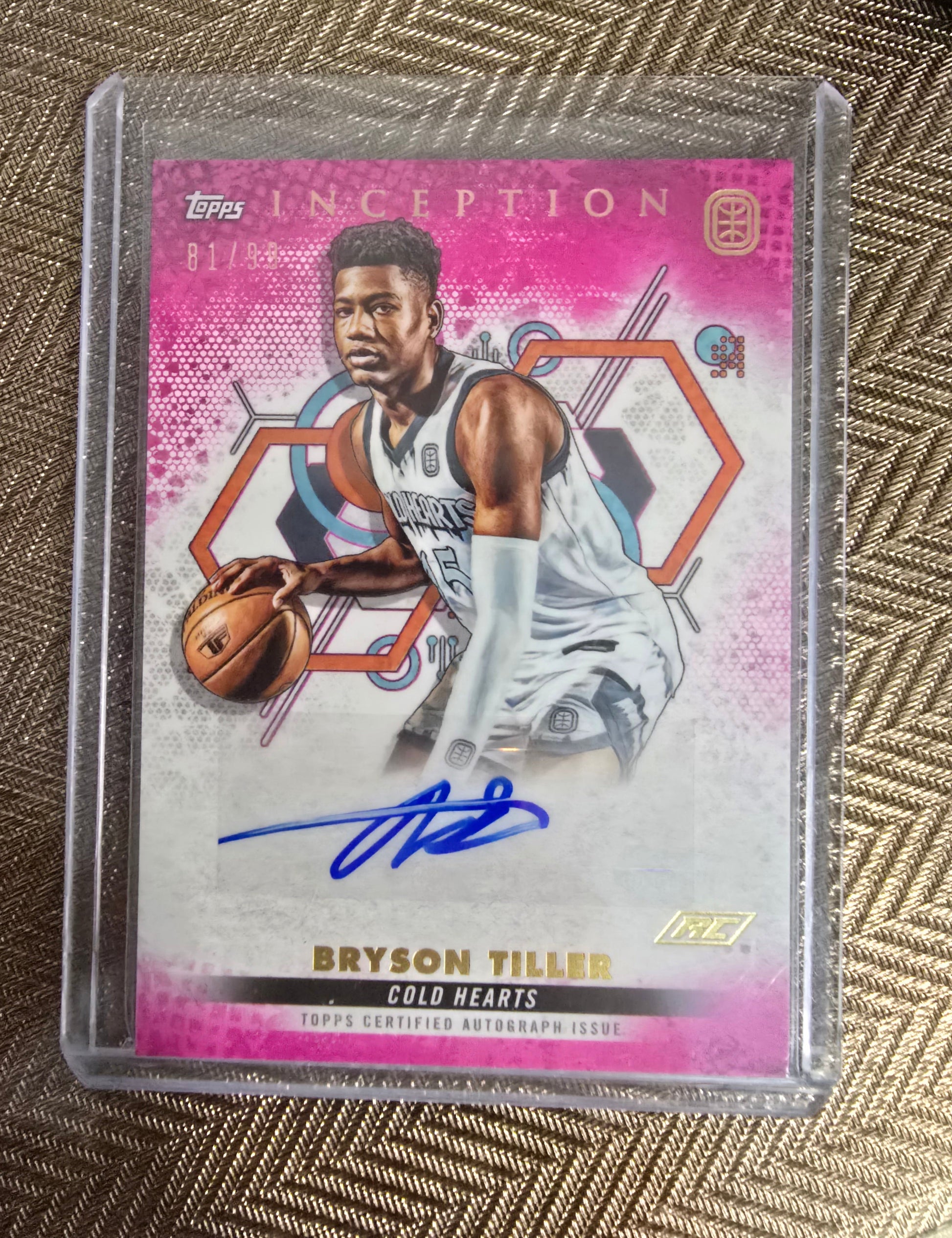 Lot 4 cartes autographes/patchs numérotées collection sport Basketball NBA BRYSON TILLER Topps