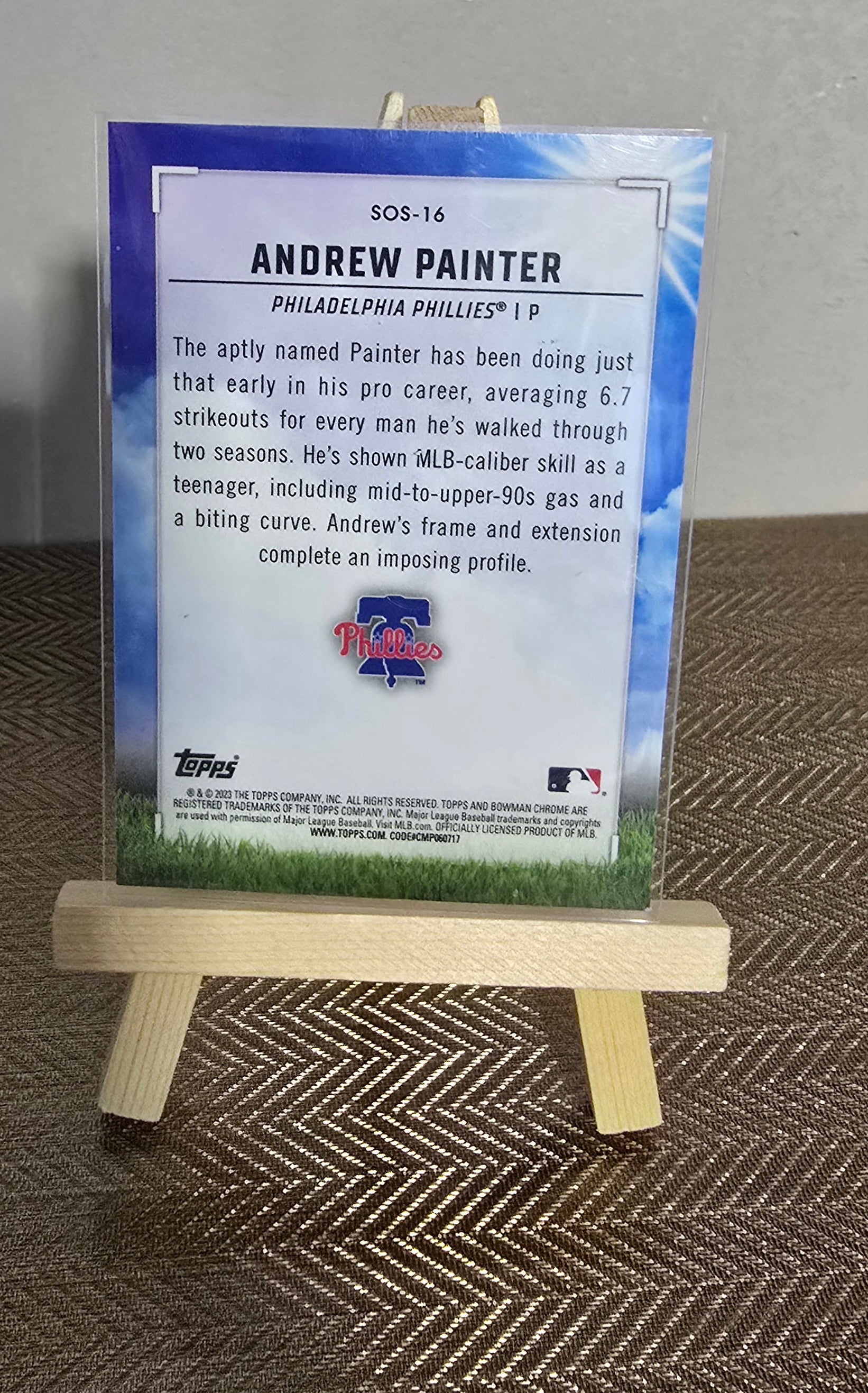 Carte collection Baseball MLB ANDREW PAINTER