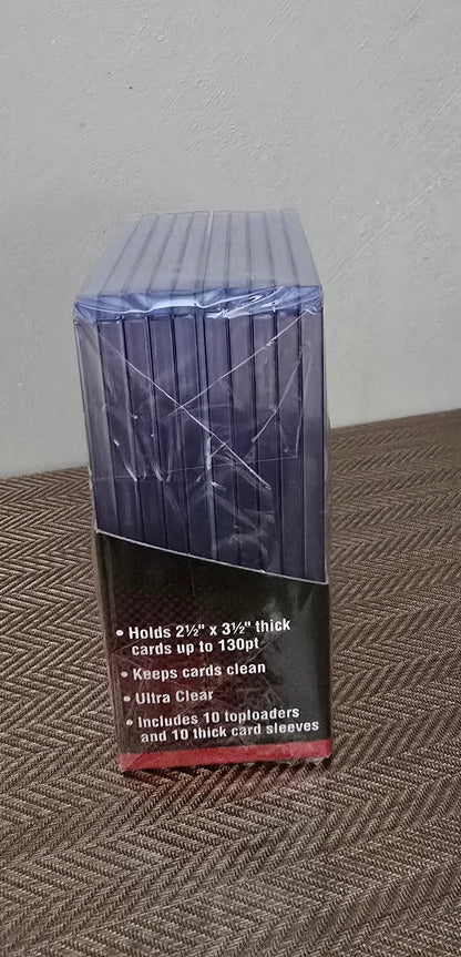 Toploaders with Thick Penny Sleeves 3 X 4 Super Thick 130PT - Ultra Pro 10ct ULTRA PRO