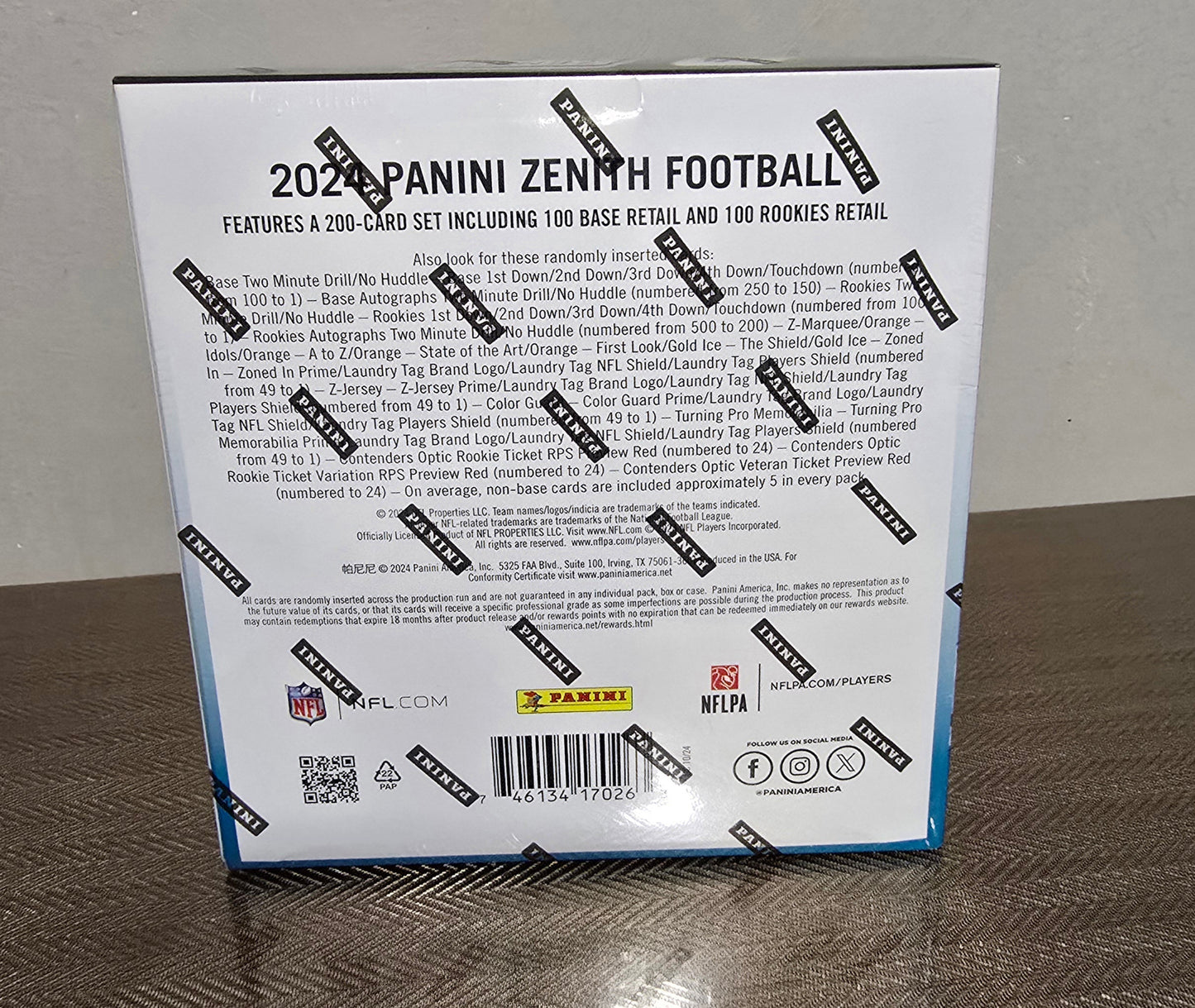 2024 Panini Zenith Cartes Football NFL Méga Box Panini