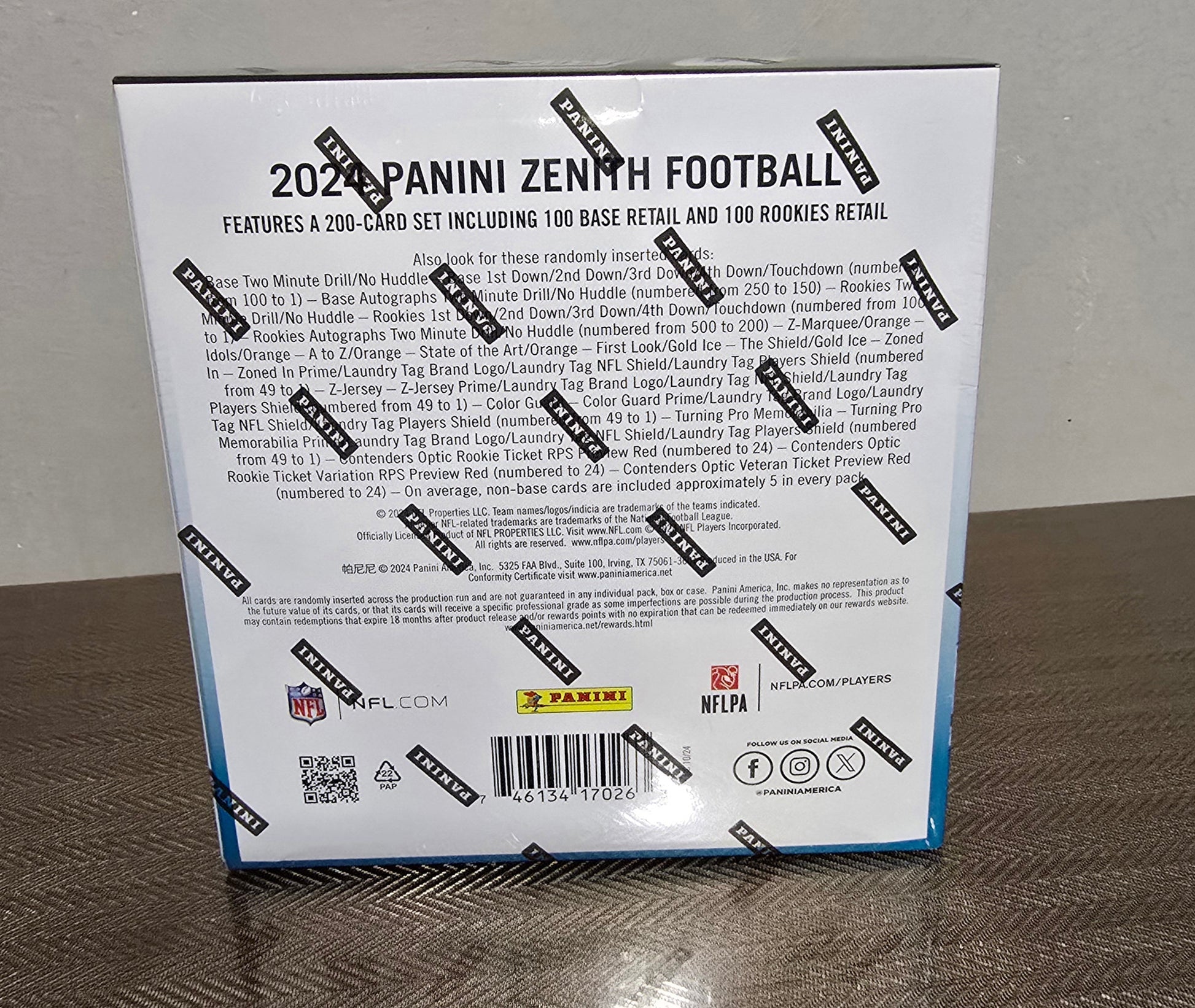 2024 Panini Zenith Cartes Football NFL Méga Box Panini