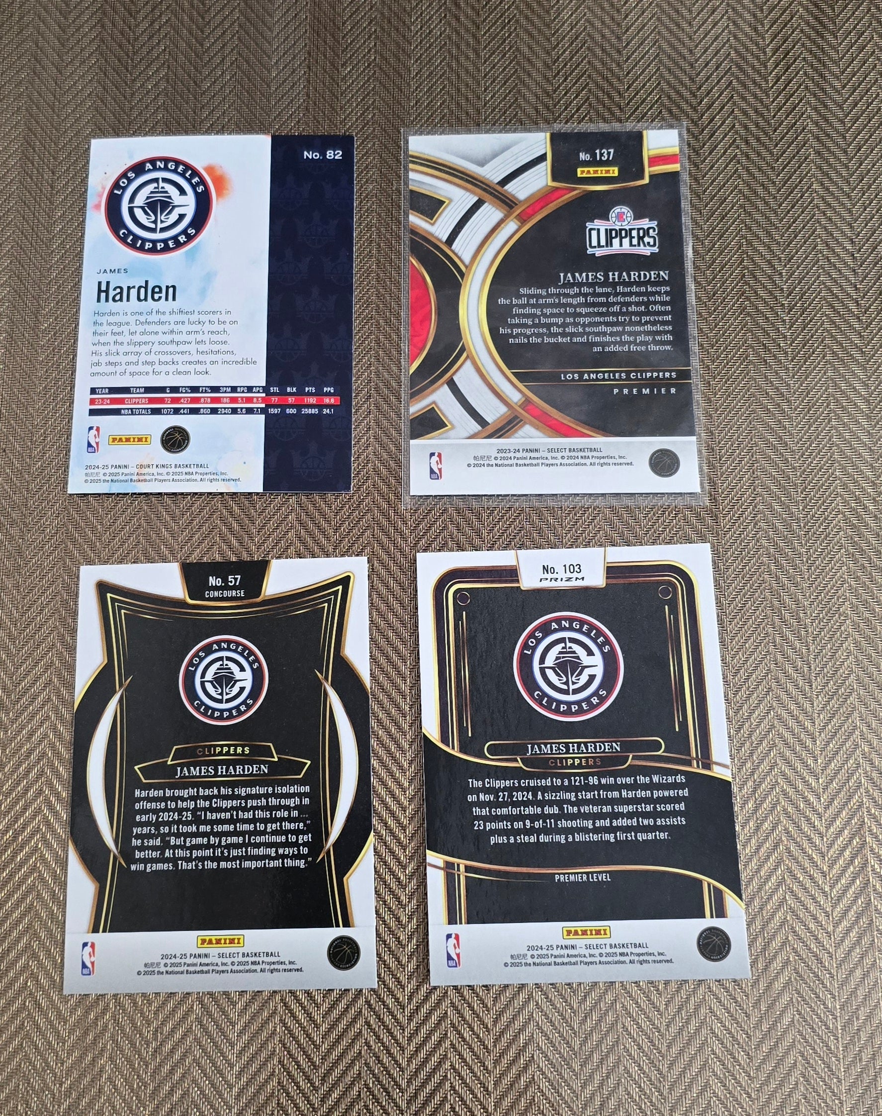 Lot 4 Cartes collection sport Basketball NBA JAMES HARDEN