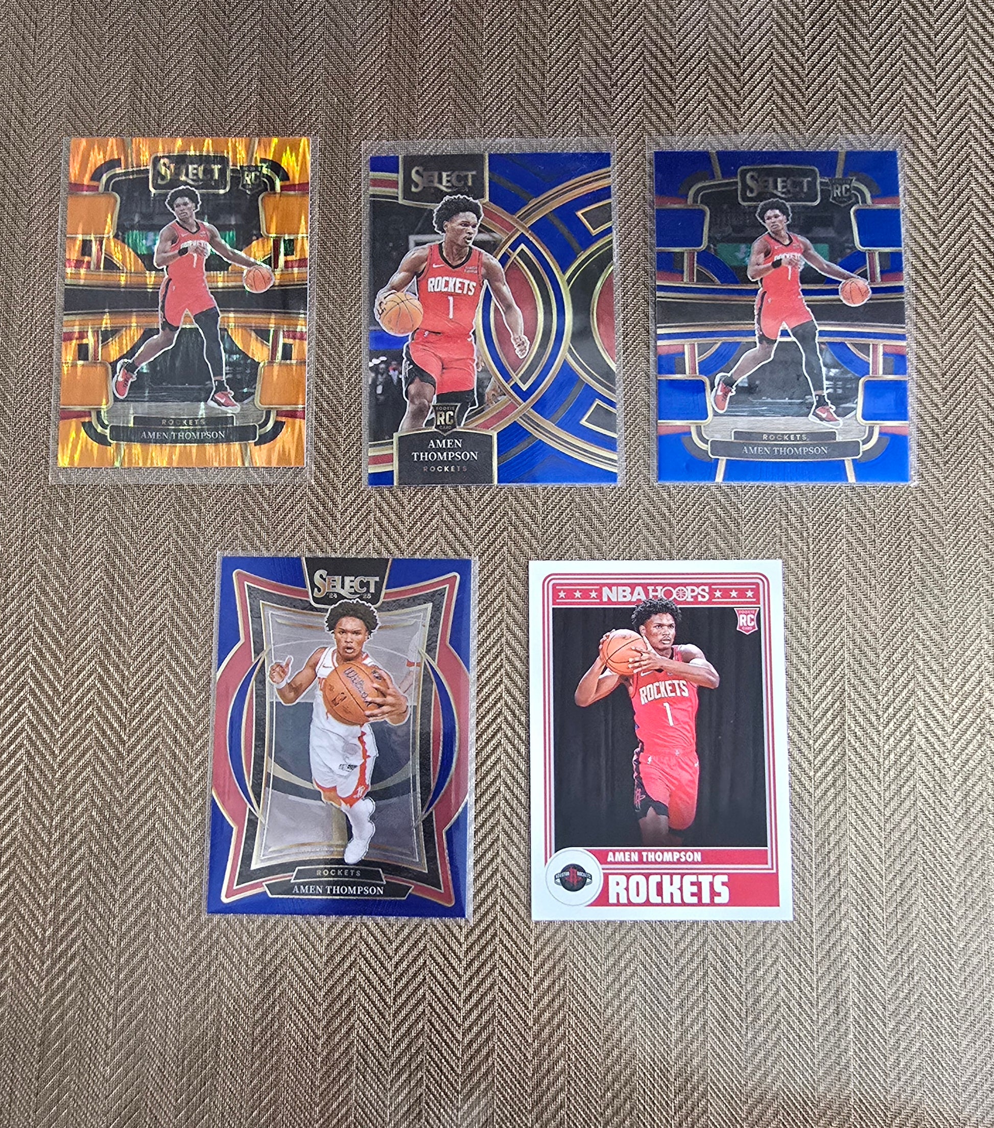 Lot 5 Cartes collection sport Basketball NBA AMEN THOMPSON