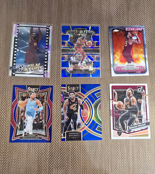 Lot 6 Cartes collection sport Basketball NBA DONOVAN MITCHELL