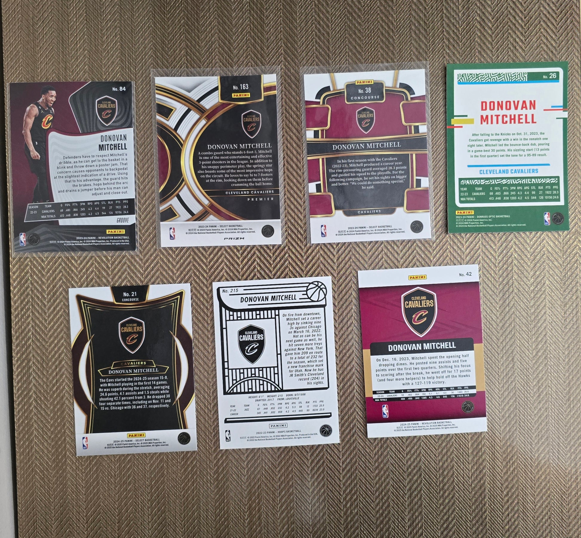 Lot 7 Cartes collection sport Basketball NBA DONOVAN MITCHELL