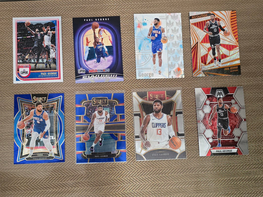 Lot 8 Cartes collection sport Basketball NBA PAUL GEORGE