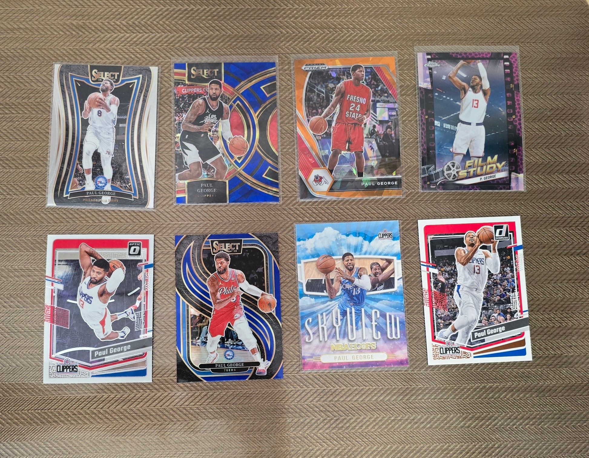 Lot 8 Cartes collection sport Basketball NBA PAUL GEORGE N°2