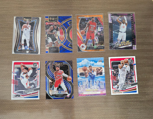 Lot 8 Cartes collection sport Basketball NBA PAUL GEORGE N°2