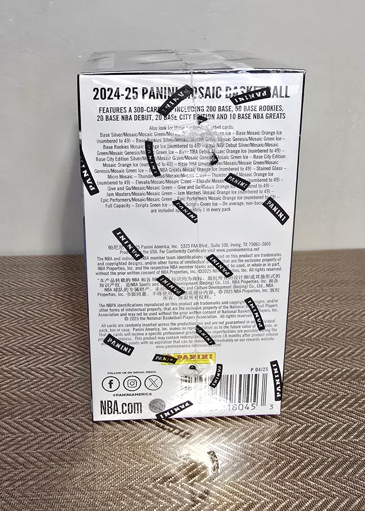 2024-25 Panini Mosaic Cartes Basketball NBA Hobby Blaster Box Panini