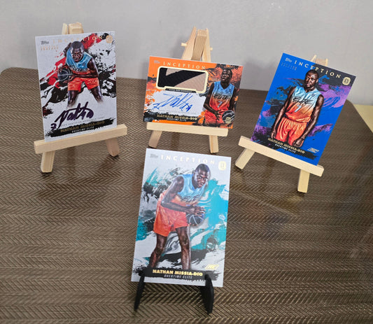 Lot 4 Cartes numérotées Auto Patch collection sport Basketball NATHAN MISSIA-DIO Topps