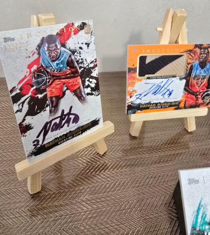 Lot 4 Cartes numérotées Auto Patch collection sport Basketball NATHAN MISSIA-DIO Topps