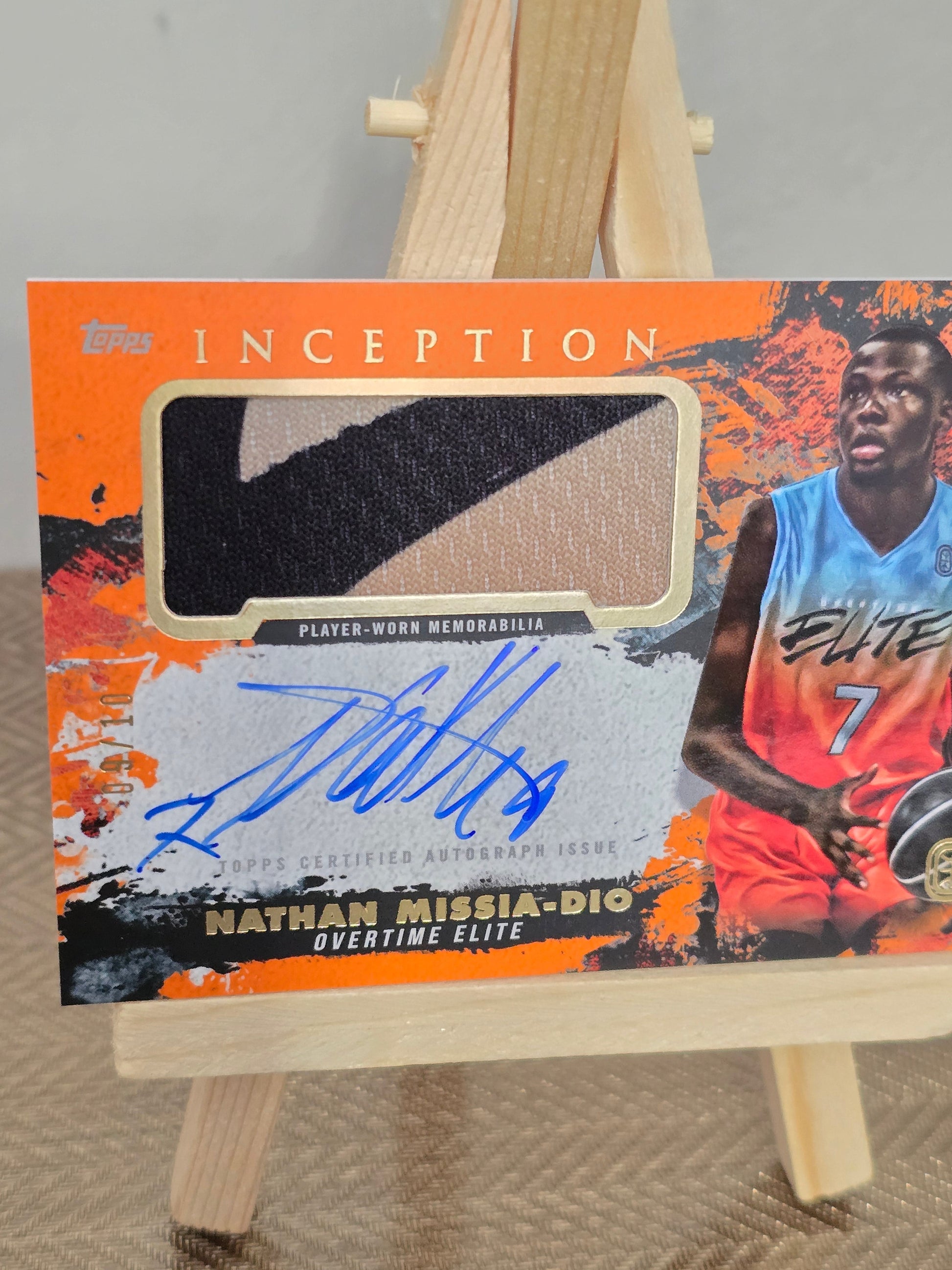 Lot 4 Cartes numérotées Auto Patch collection sport Basketball NATHAN MISSIA-DIO Topps