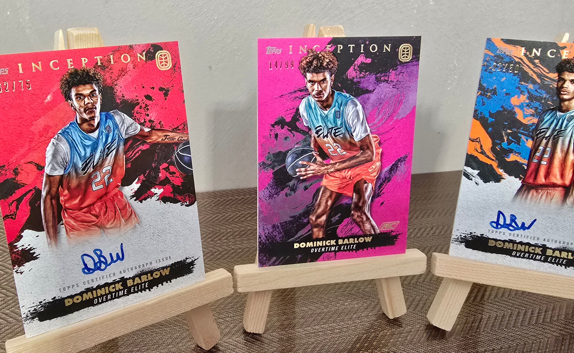 Lot 3 Cartes numérotées Auto collection sport Basketball DOMINICK BARLOW