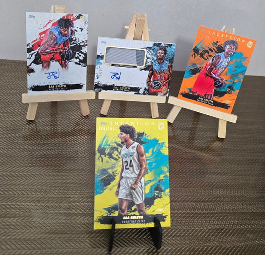 Lot 4 Cartes numérotées Auto Patch collection sport Basketball JAI SMITH Topps