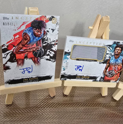Lot 4 Cartes numérotées Auto Patch collection sport Basketball JAI SMITH Topps