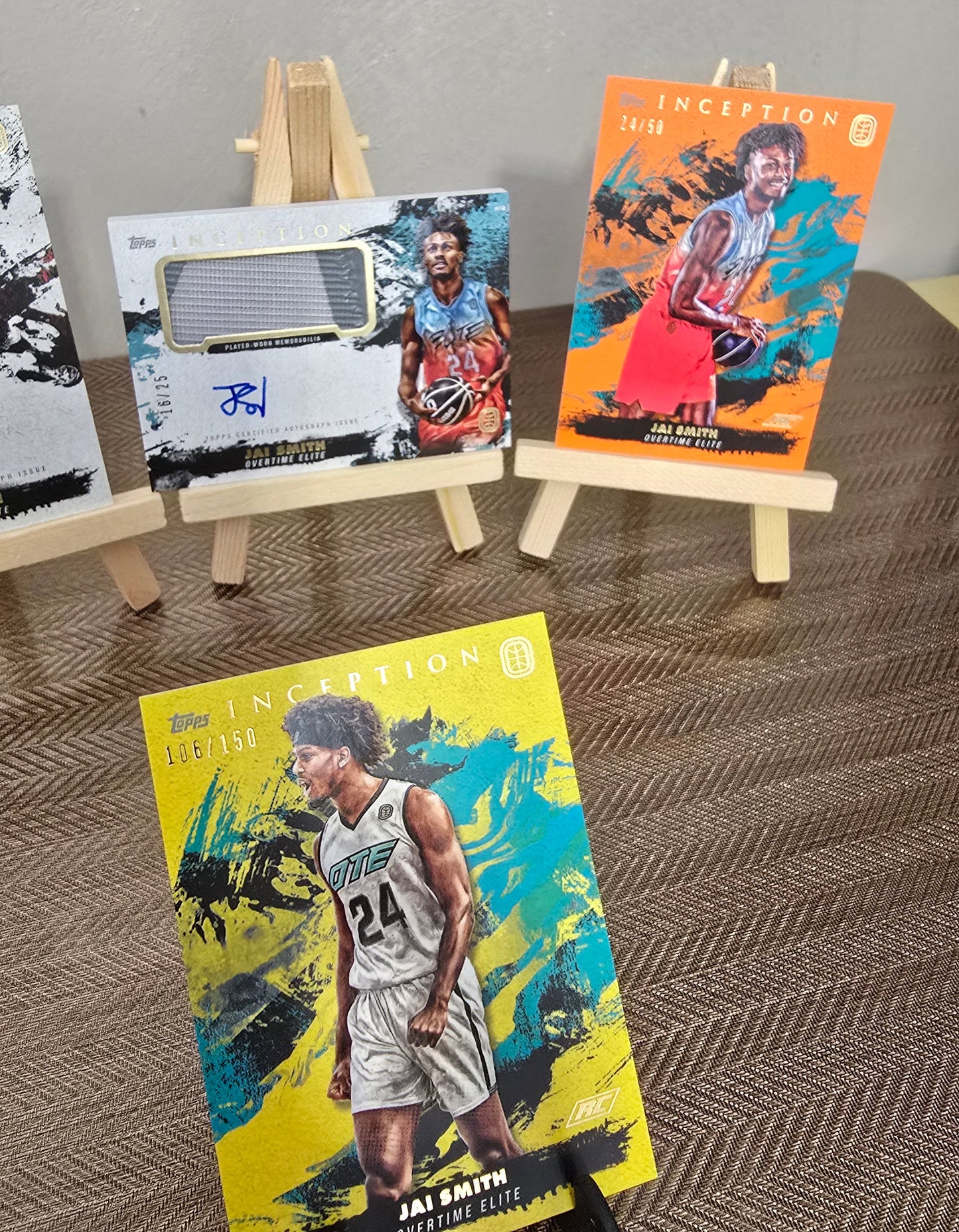 Lot 4 Cartes numérotées Auto Patch collection sport Basketball JAI SMITH Topps