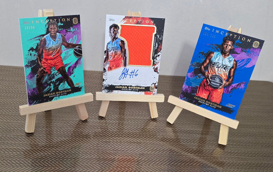 Lot 3 Cartes Auto Patch numérotées collection sport Basketball JAZIAN GORTMAN Topps