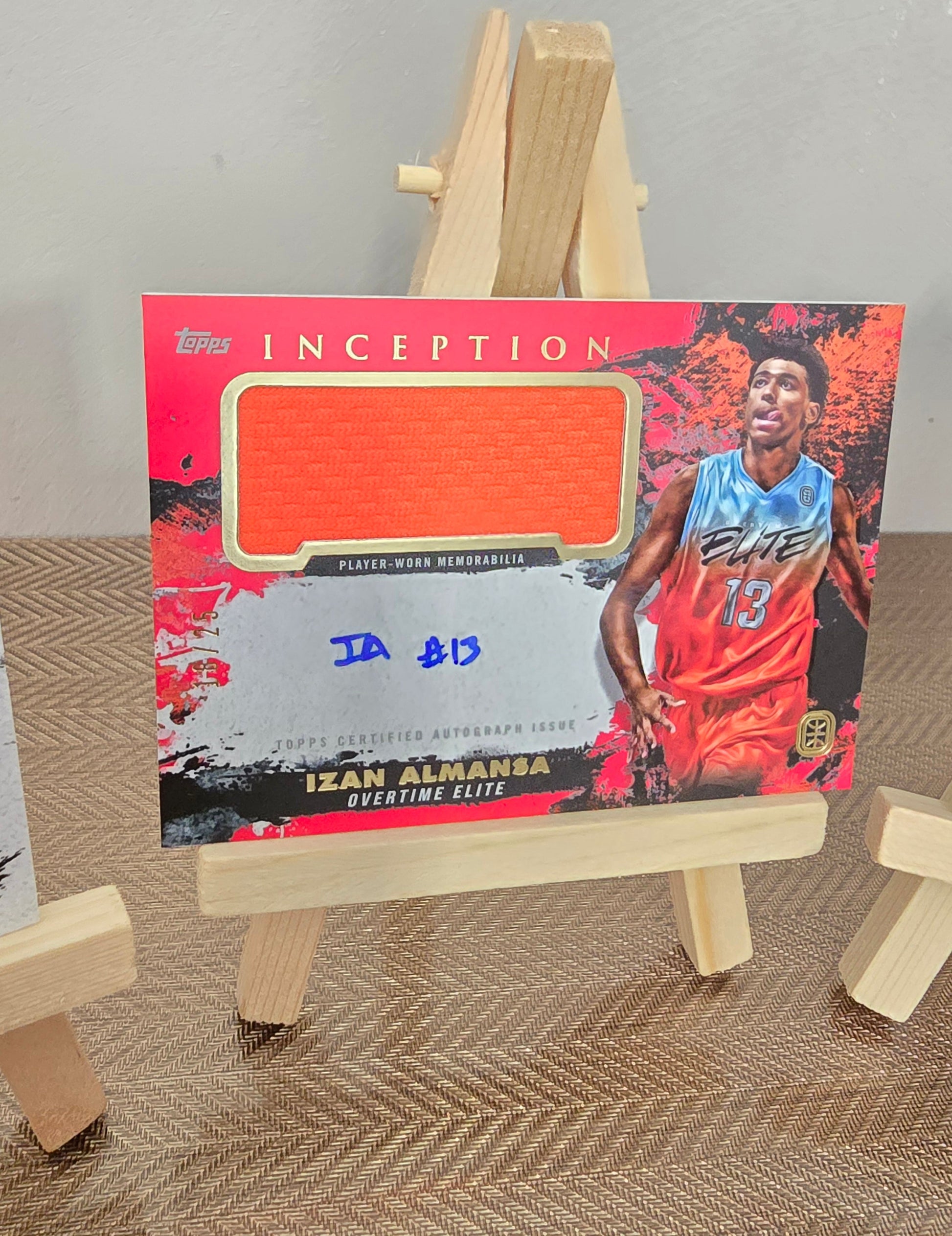 Lot 3 Cartes Auto Patch numérotées collection sport Basketball IZAN ALMANSA Topps
