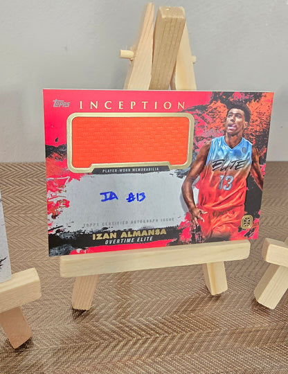 Lot 3 Cartes Auto Patch numérotées collection sport Basketball IZAN ALMANSA Topps