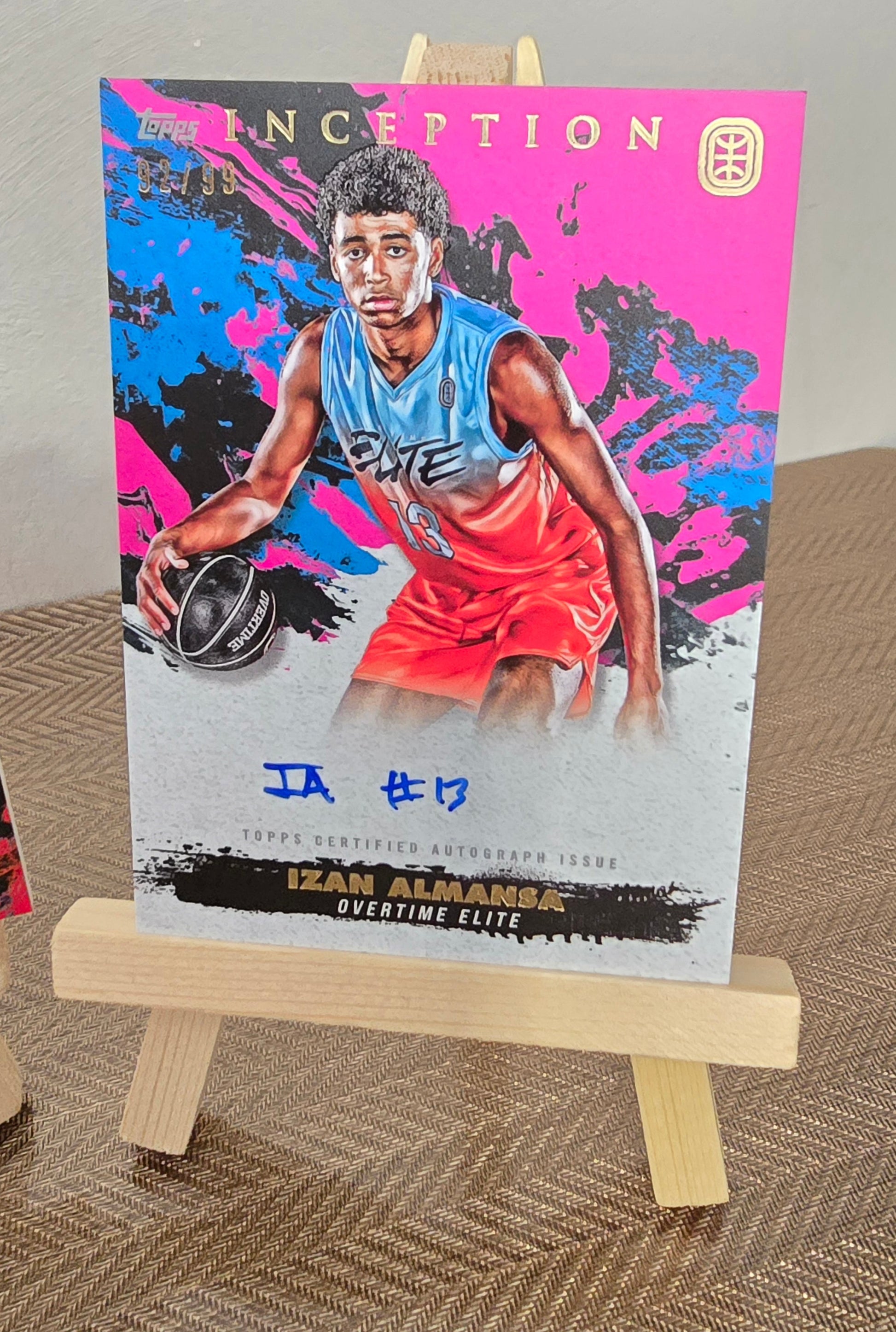 Lot 3 Cartes Auto Patch numérotées collection sport Basketball IZAN ALMANSA Topps