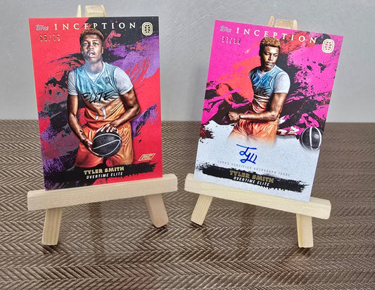 Lot 2 Cartes Auto numérotées collection sport Basketball TYLER SMITH Topps
