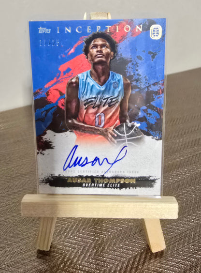 Carte Autographe numérotée 11/25 collection sport Basketball AUSAR THOMPSON Topps
