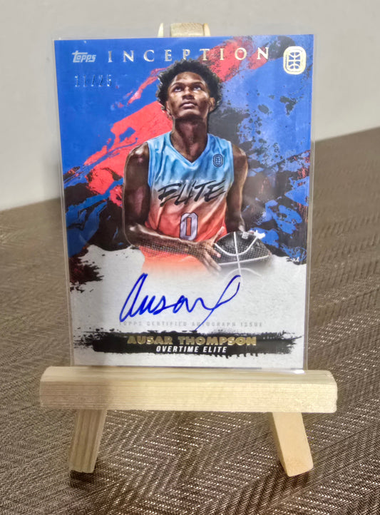 Carte Autographe numérotée 11/25 collection sport Basketball AUSAR THOMPSON Topps