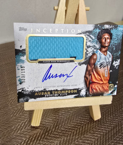 Carte Autographe Patch numérotée 033/199 collection sport Basketball AUSAR THOMPSON Topps