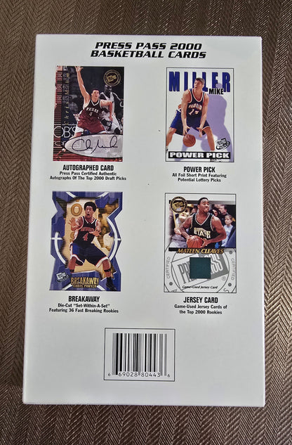 2000-01 Press Pass Cartes Basketball NBA Hobby Box Pack Fleer