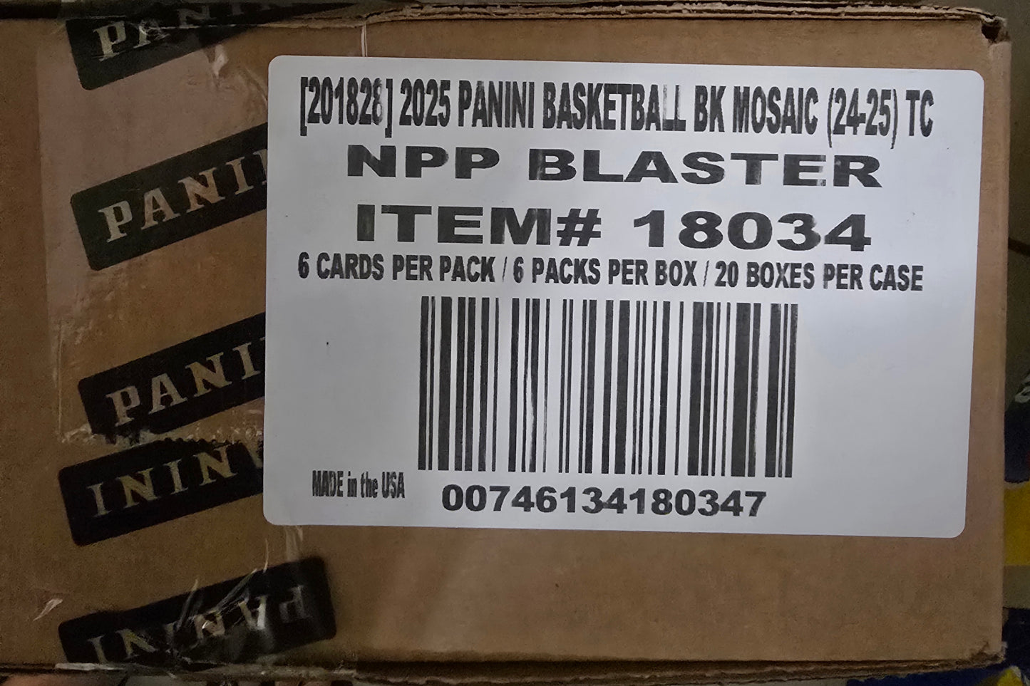 2024-25 Panini Mosaic Cartes Basketball NBA Blaster Box x 20 / CASE