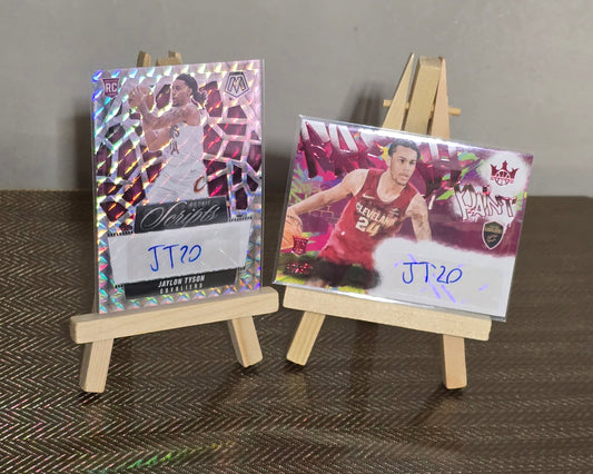 Lot 2 autographes Basketball NBA dont un #/99 - JAYLON TYSON Panini