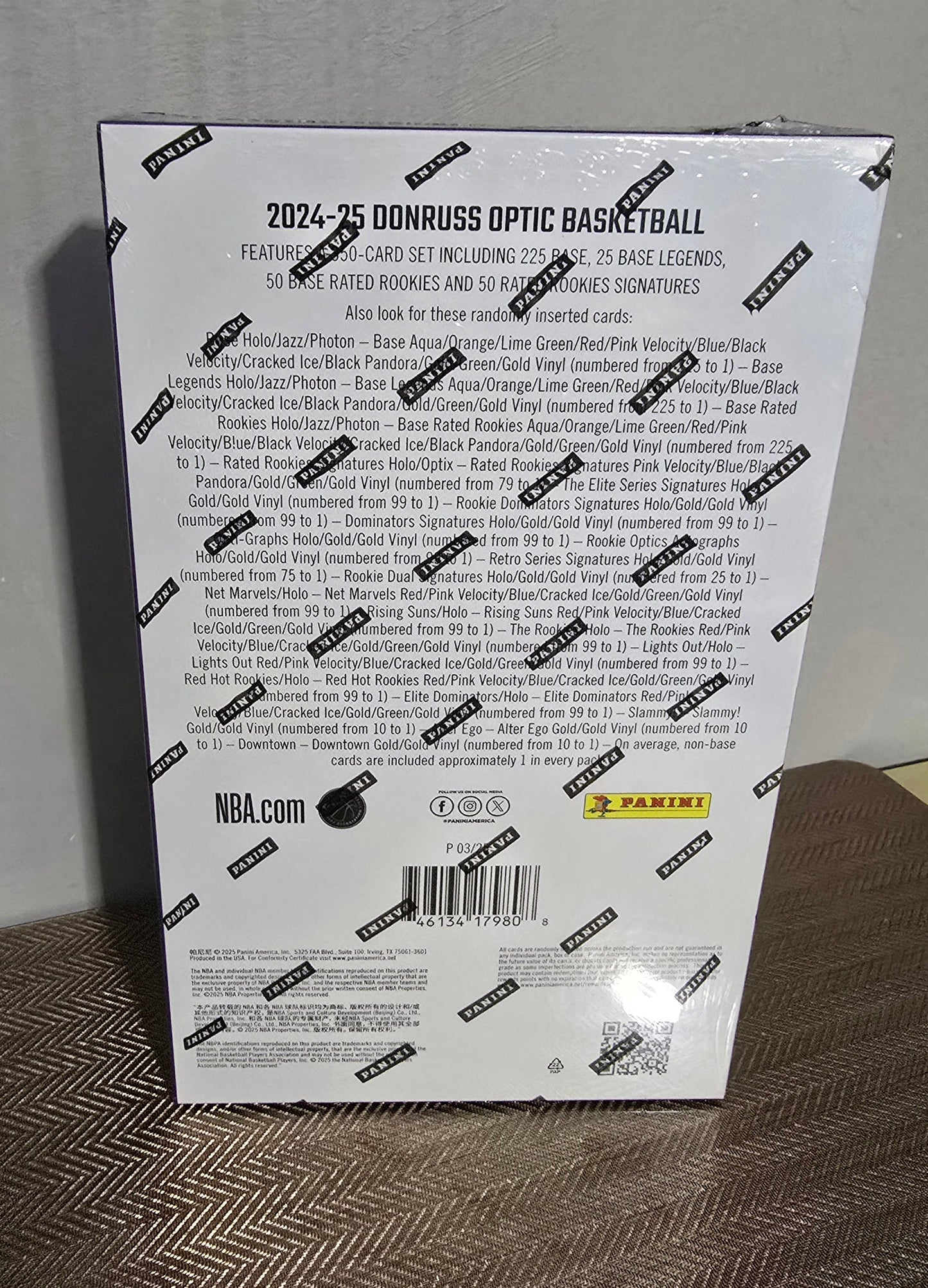2024-25 Panini Donruss Optic Cartes Basketball NBA Hobby Box Panini