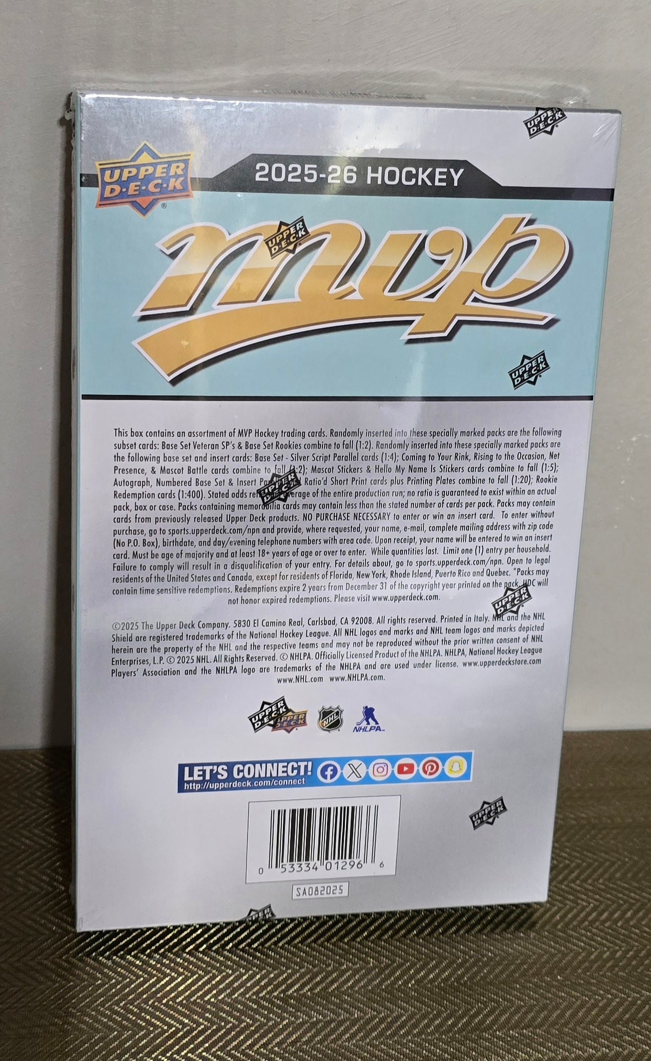 2025-26 Upper Deck MVP  Cartes Hockey NHL Hobby Box Upper Deck